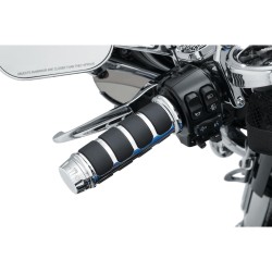 ISO Grip Covers for HD Heated Grips Chrome 1" Throttle By Wire