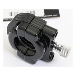 Throttle Clamp Set Black 1" Dual Cable