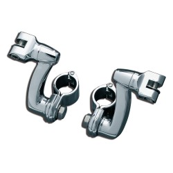 Longhorn Offset Peg Mounts With 1-1/4" Magnum Quick Clamps Black, Gloss