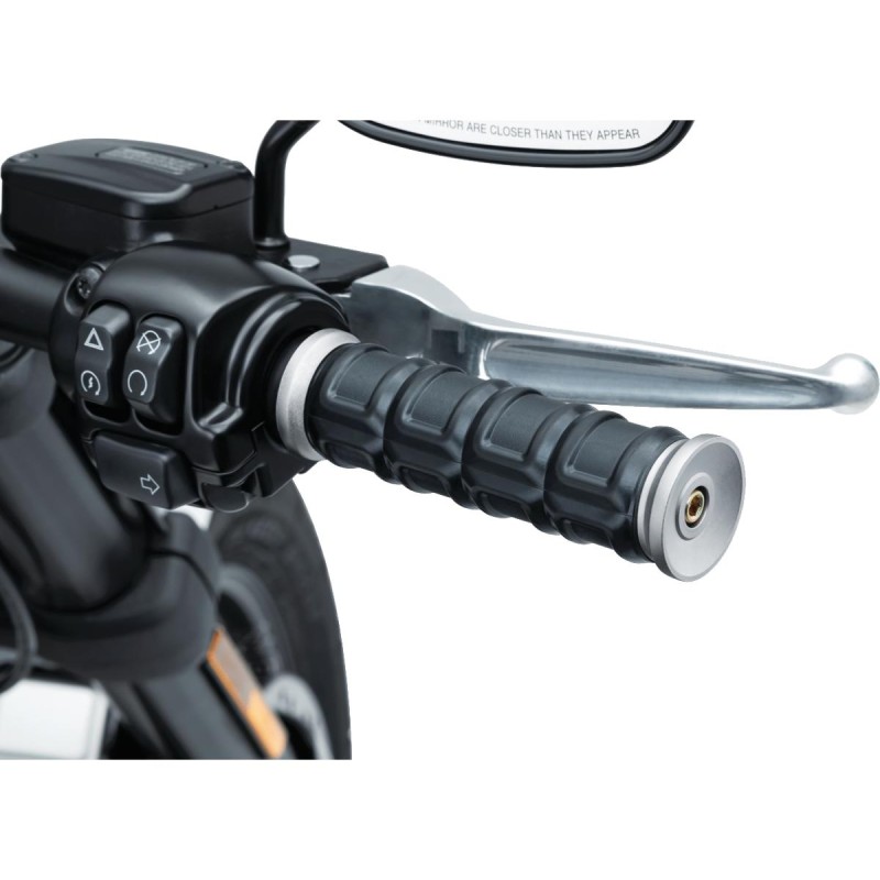 Dillinger Open Ends Grips Silver 7/8" Throttle By Wire Throttle Cables