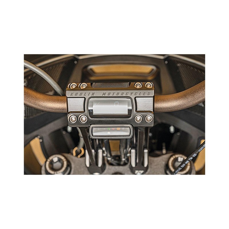 6" Fast Back Risers CNC milled for OEM HD or KOSO Digital Speedometer Black 1" Anodized