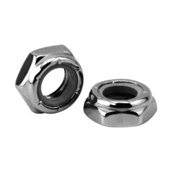 Thin Nylon Insert Hex Nut Pack Chrome Hex head 1/4"-28 UNF