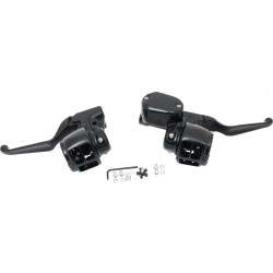 Sportster 14-up Handlebar Control Kit Black 1/2" Cable Clutch Non-ABS Single Disc