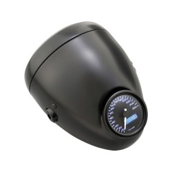 Vintage 5 3/4" Scheinwerfer Black Powder Coated H4