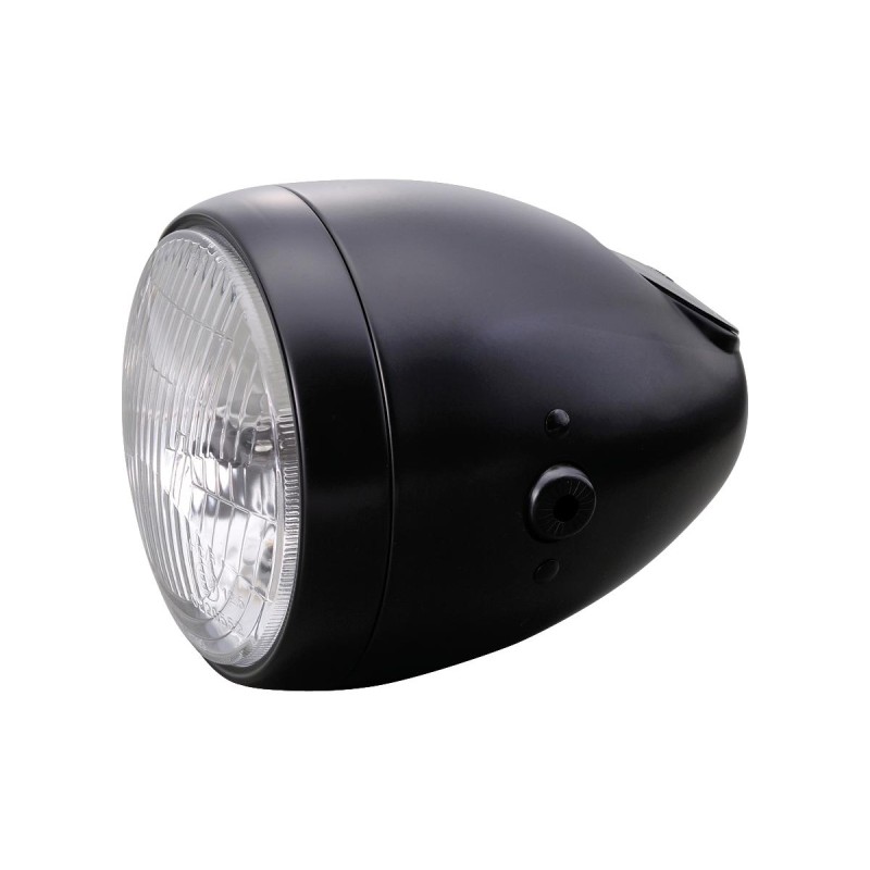 Vintage 5 3/4" Scheinwerfer Black Powder Coated H4