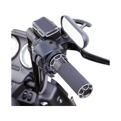 Beveled Fusion Grips Black Anodized 1" Throttle Cables