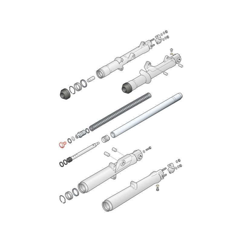 Fork Caps FL Big Twin Front Fork Parts OEM 45754-60