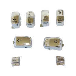 8 PC Switch Cap Set with Audio Chrome Hand Control Switch Cap Kit With audio button