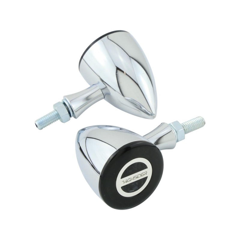 Rocket Bullet LED Turn Signal Chrome Smoke LED