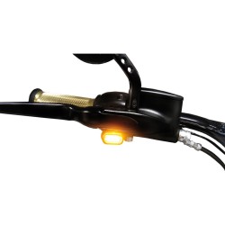 Stripe LED Blinker Black Powder Coated Light Smoke LED