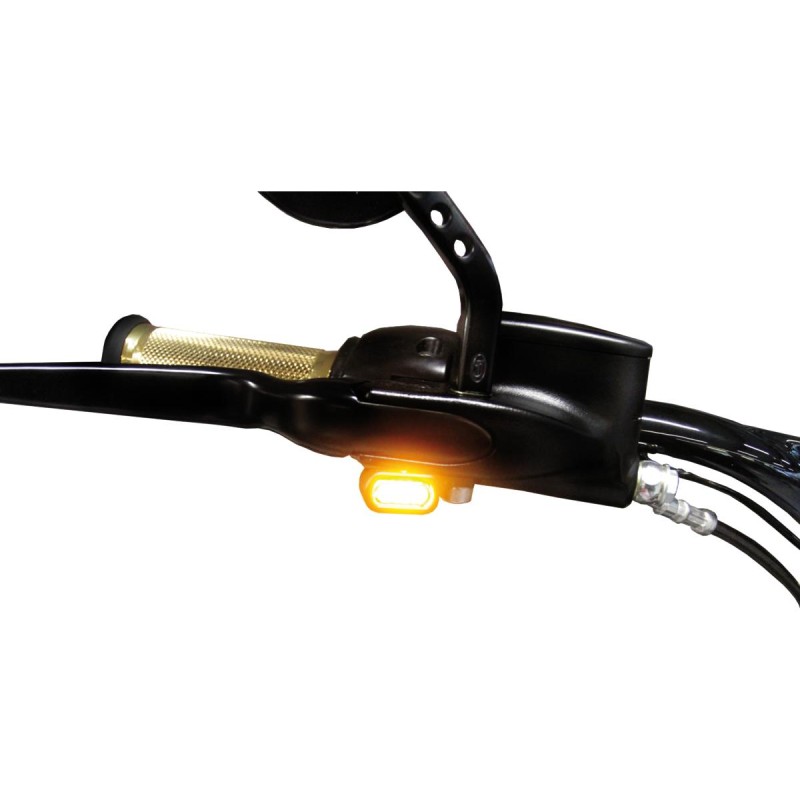 Stripe LED Blinker Black Powder Coated Light Smoke LED