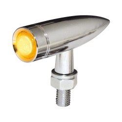 Mono Bullet LED Turn Signal Chrome Clear LED