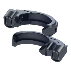 Quick-Stripe Turn Signal Set 54mm Black Powder Coated Tinted LED