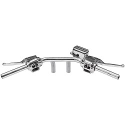 82-95 Early Style Handle Bar Control Kit Chrome 3/4" Dual Disc
