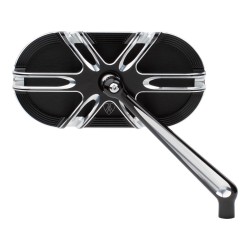 Deep Cut Caged Series Forged Billet Mirror Black Anodized Right