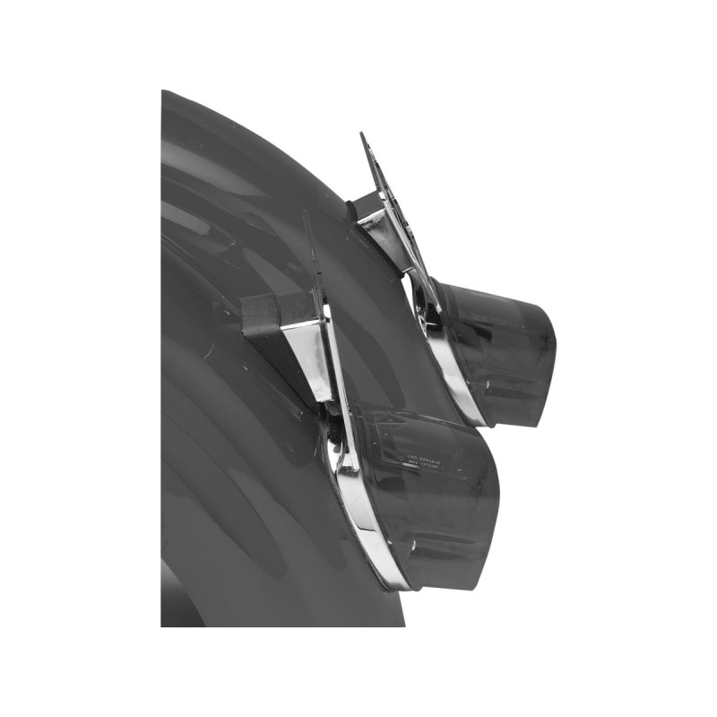 Laydown License Plate Mount Kit Square Style Mount Chrome