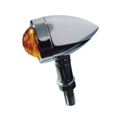 Mini Bullet Smooth Turn Signal H21W Chrome Amber Halogen