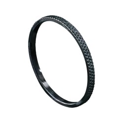 Knurled Accent Rings Black