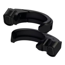 Quick-Stripe Turn Signal Set 49mm Black Powder Coated Tinted LED