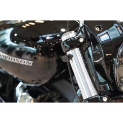 Quick-Stripe Turn Signal Set 49mm Black Powder Coated Tinted LED