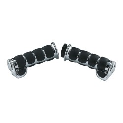 Premium ISO Grips With throttle assist lever Chrome 1" Throttle Cables