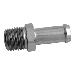 Hose barb chrome 1/4NPTx3/8