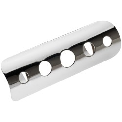 Straight Universal Heat Shield Drilled Chrome 1,75"