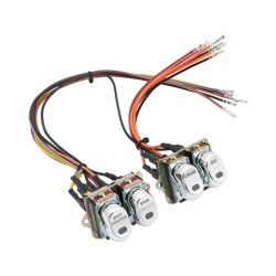 CCE, Rocker Switch Kit, Fairing- Handle Bar, Spot/Spkr/Cruise/Acc, Chrome Rocker Switch Kit