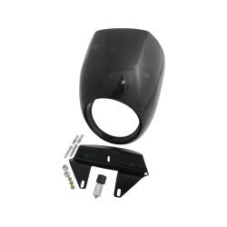 Custom Headlight Fairing Black ABS