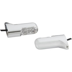 Direct Bolt-On LED Turn Signal Amber LED configuration Chrome Clear LED