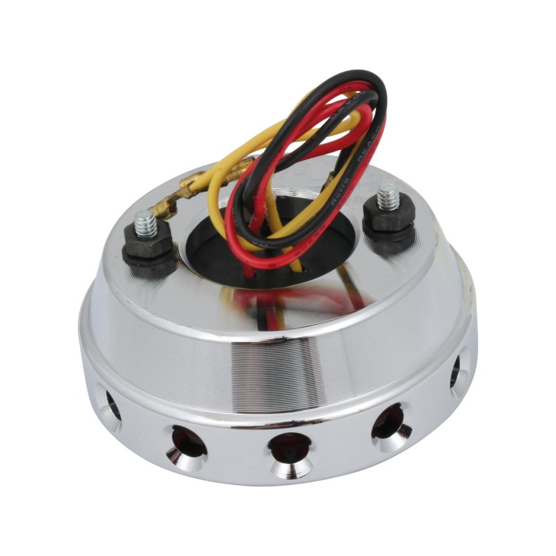 Retro Drilled LED Rücklicht without Bracket Chrome Black Chrome Red LED