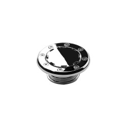 Non Vented Flush Mount Gas Cap Left Hand Thread Chrome