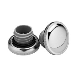 OEM-Style Screw-Inn Gas Cap Left side cap only (Non-vented) Chrome