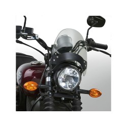 Flyscreen Windshield Kit Height: 8,5", Width: 9,25", Black Brackets 44-50mm Light Smoke