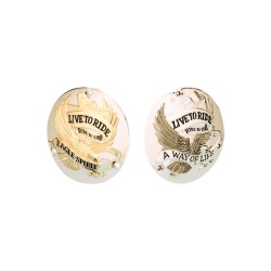 Live To Ride Derby Cover 3-hole Bronze Gold