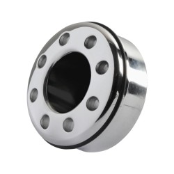 Exhaust,Endcap Donuts Hole, ø 80mm, polished End Cap Polished 80 mm