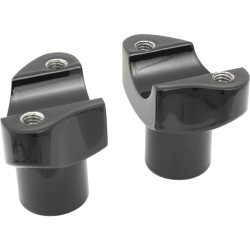 Straight Forged 2 Risers Black Powder Coated 1"