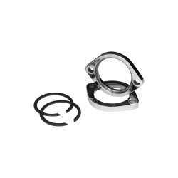 Chrome Exhaust Flange Kit Exhaust Flange and Retaining Ring Kit Chrome