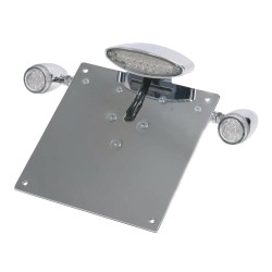 Softtouch Grip LED Turn Signal Set with Rear Turn Signals ,Taillight and License Plate Black 1" Throttle Cables