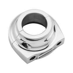 Contour Throttle Clamp Housing For Clip-On Cables Chrome 1" Dual Cable