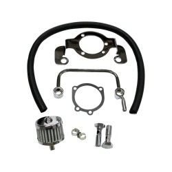 Breather Kit with Mounting Bracket Chrome