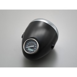 Vintage 5 3/4" Scheinwerfer Black Powder Coated H4