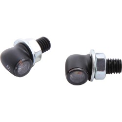 Proton Two LED Turn Signal/Position Light LED, Tinted Lens, Black Metal Housing Black Smoke LED