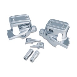 Brake and Clutch Control Dress-Up Kit Chrome Dual Disc