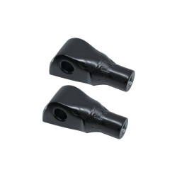 Tapered Passenger Peg Adapter , Gloss Black Peg Adapters Smooth Gloss Black