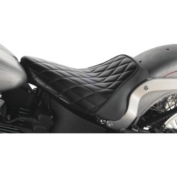 Bare Bones Diamond Stitch Solo Seat Black Vinyl
