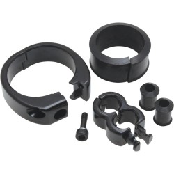 Swivel Head 1 1/4"-1 1/2" Diameter Tubing Cable Clamp Dual Throttle/Clutch Cable Black