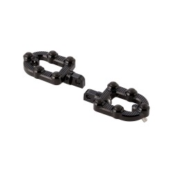 MX Footpegs Black, Anodized