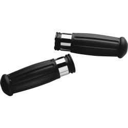Vintage Grips with Chrome accents Black 1" Throttle Cables
