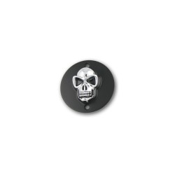 Skull Point Cover 5-hole Black Chrome